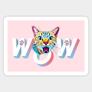 Surprised Cat "WOW" Magnet